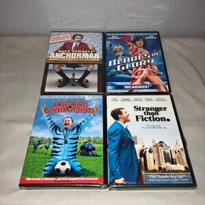 Dvd New Anchorman / Blades Of Glory / Kicking &Screaming / Stranger Than Fiction